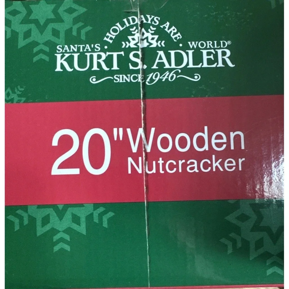Kurt  Adler Nutcracker Soldier With Sword Wooden Christmas 20-Inches‎ Large NWT